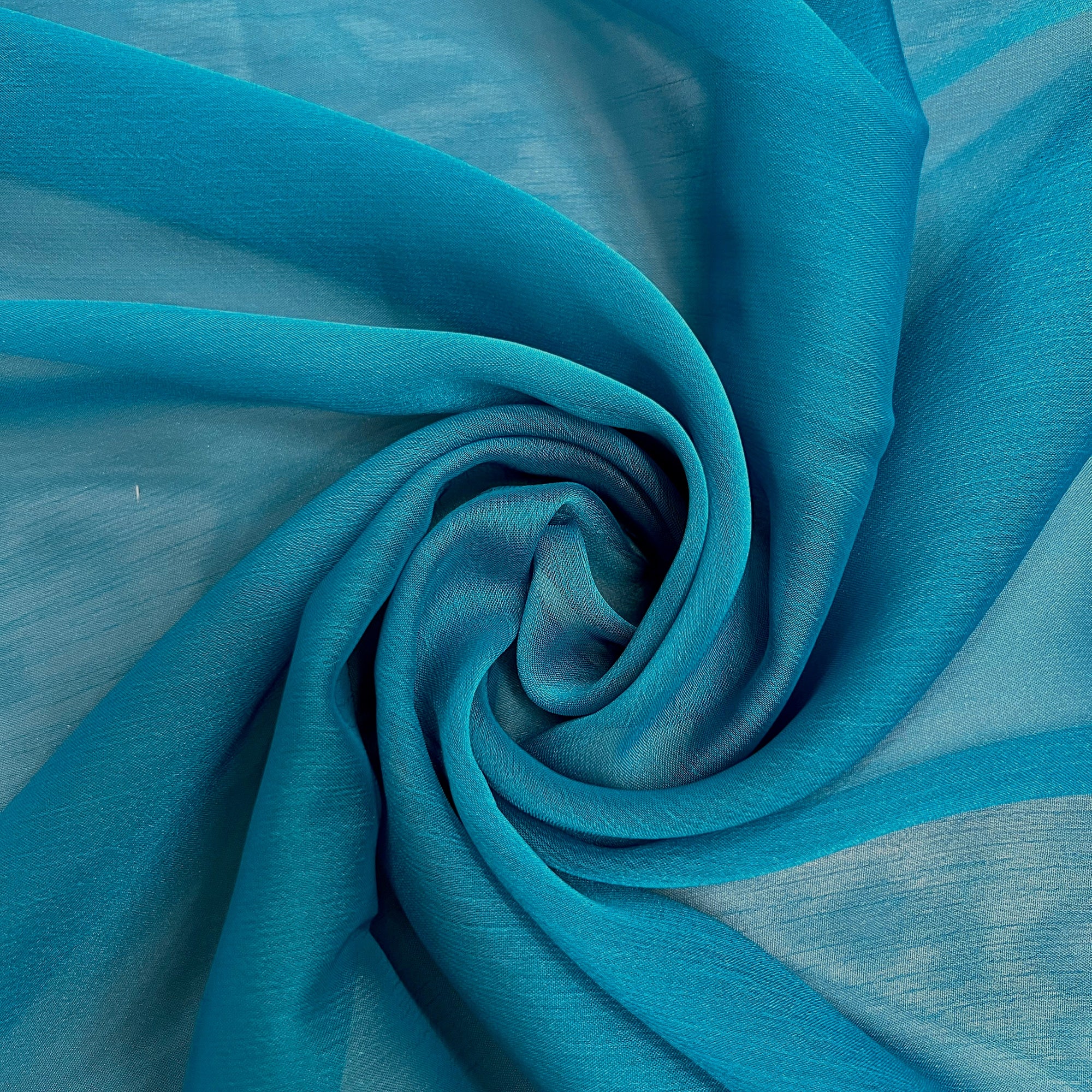 Jolene CRYSTAL TEAL Polyester Two-Tone Chiffon Fabric by the Yard - 10135