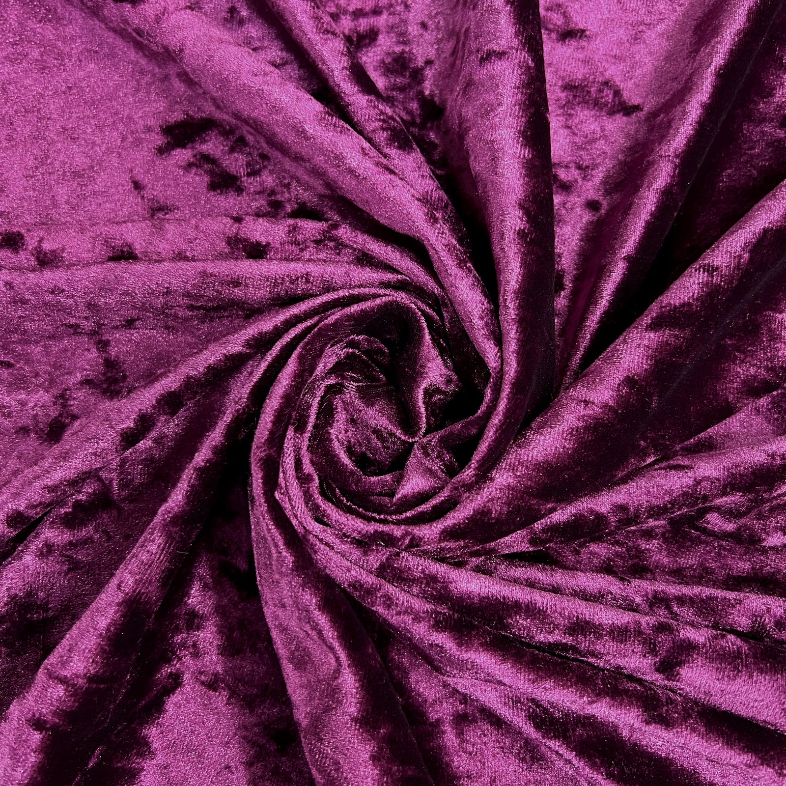 Samantha EGGPLANT Polyester Stretch Crushed Velvet Fabric by the Yard for Bows, Topknot, Head Wraps, Scrunchies, Clothes, Costumes, Crafts