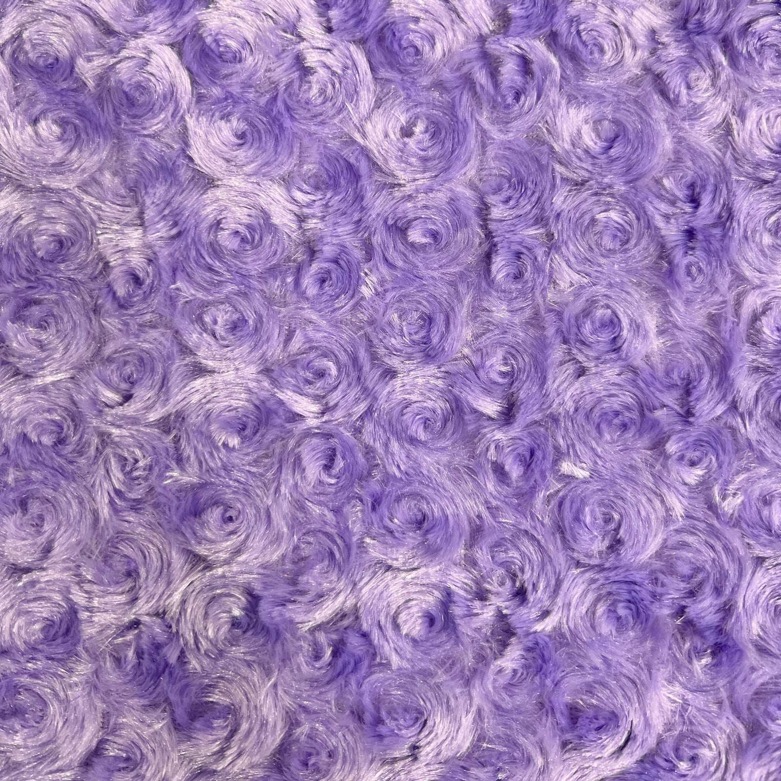 Ruth LAVENDER Cuddle Minky Rosette Soft Faux Fur Fabric by the Yard - 10083