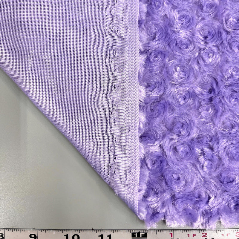 Ruth LAVENDER Cuddle Minky Rosette Soft Faux Fur Fabric by the Yard - 10083