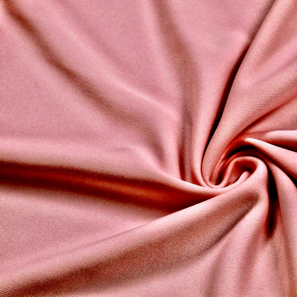 Evie DUSTY PINK Polyester (Not Neoprene) Scuba Double Knit Fabric by the Yard - 10021