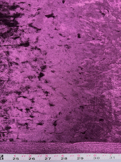 Samantha EGGPLANT Polyester Stretch Crushed Velvet Fabric by the Yard for Bows, Topknot, Head Wraps, Scrunchies, Clothes, Costumes, Crafts