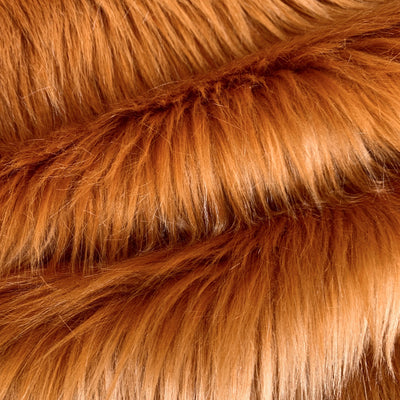 Sasha RUST Long Pile Soft Luxury Faux Fur Fabric Fursuit, Cosplay Costume, Photo Prop, Trim, Throw Pillow, Crafts