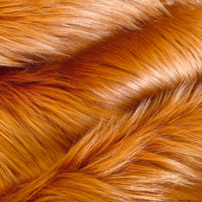 Sasha RUST Long Pile Soft Luxury Faux Fur Fabric Fursuit, Cosplay Costume, Photo Prop, Trim, Throw Pillow, Crafts