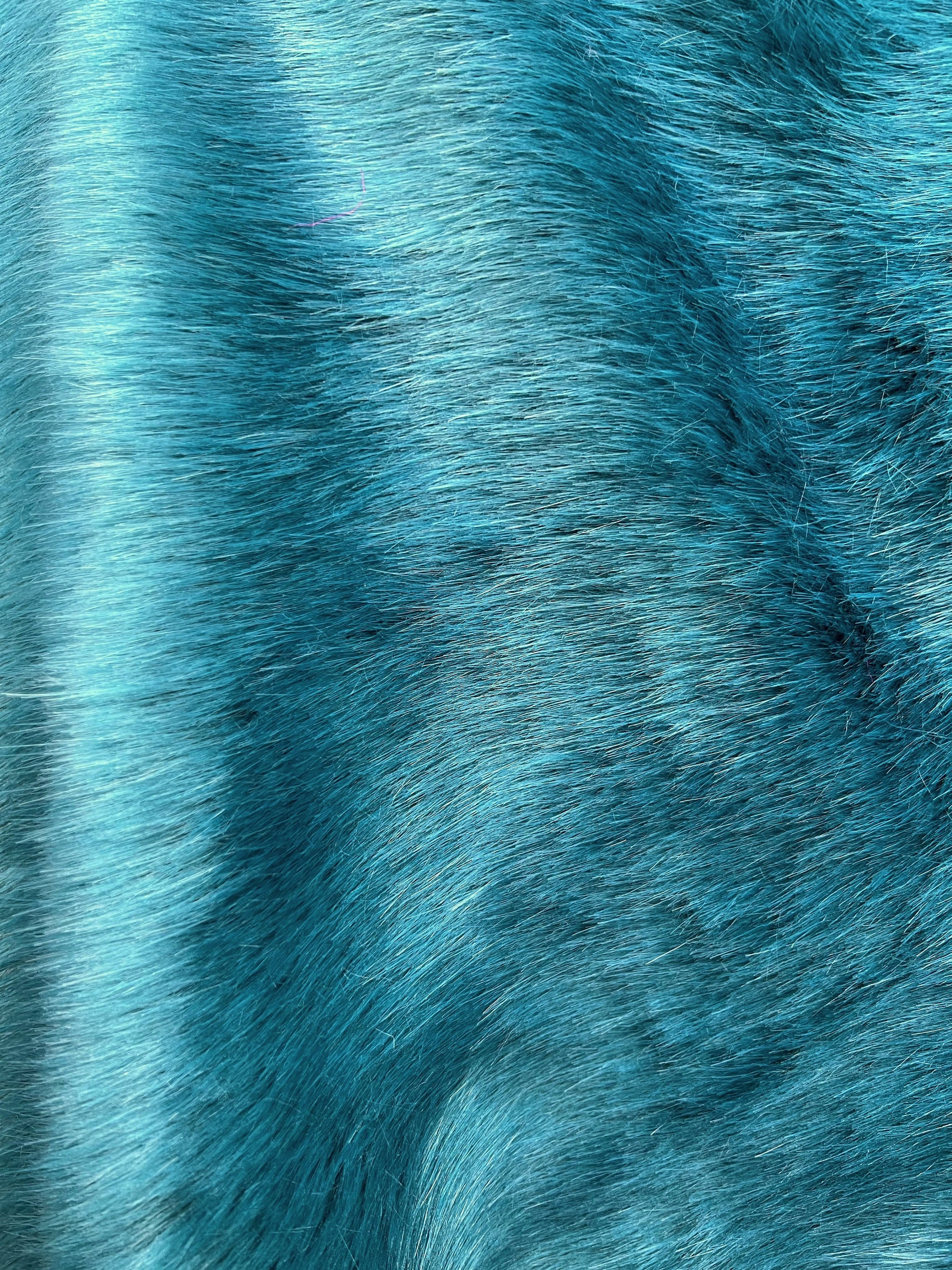 Zahra TEAL 0.6 Inch Short Pile Soft Faux Fur Fabric for Fursuit, Cosplay Costume, Photo Prop, Trim, Toss Pillow, Crafts