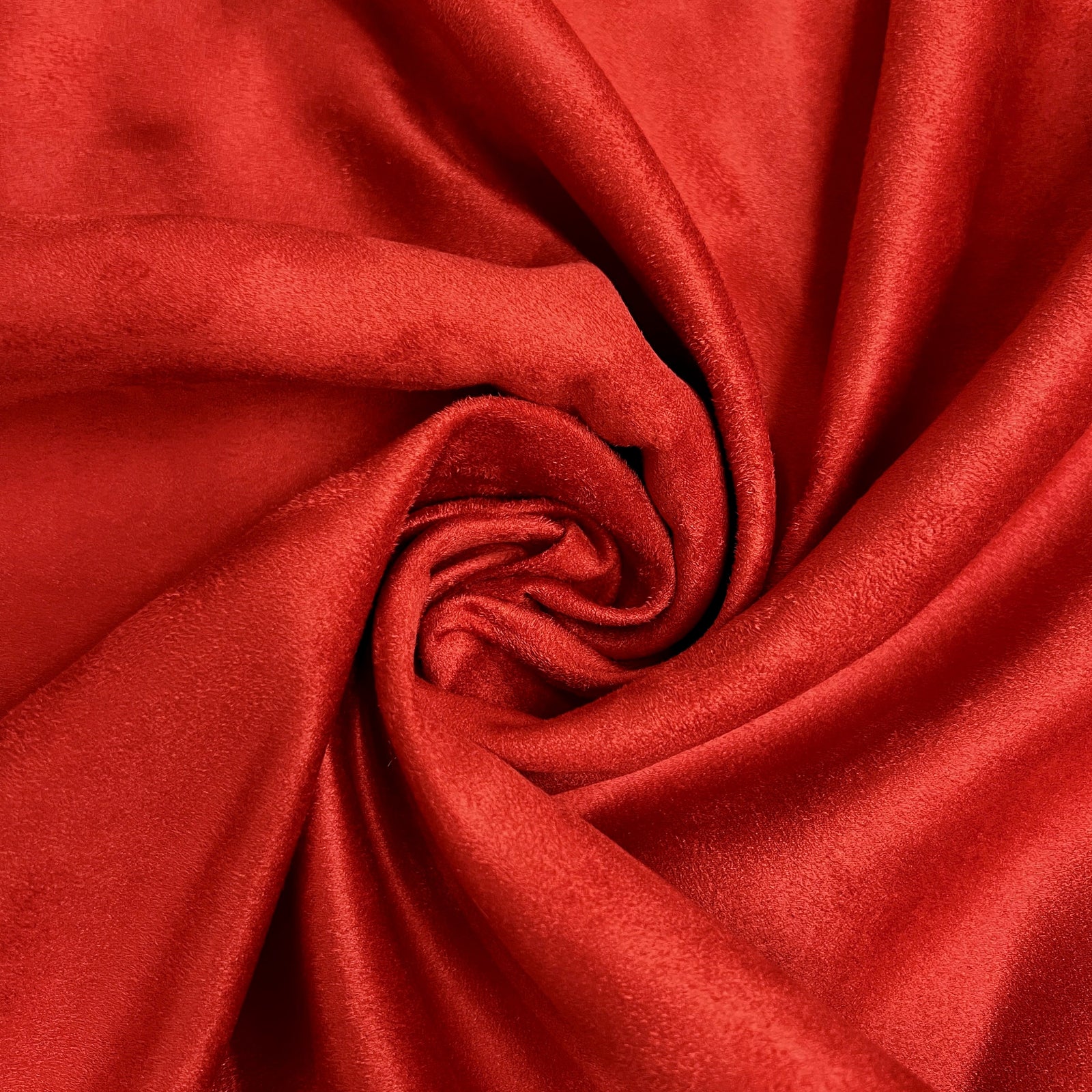 Giana SCARLET RED Faux Suede Polyester Microsuede Fabric by the Yard - 10223
