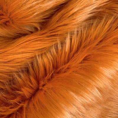 Sasha RUST Long Pile Soft Luxury Faux Fur Fabric Fursuit, Cosplay Costume, Photo Prop, Trim, Throw Pillow, Crafts
