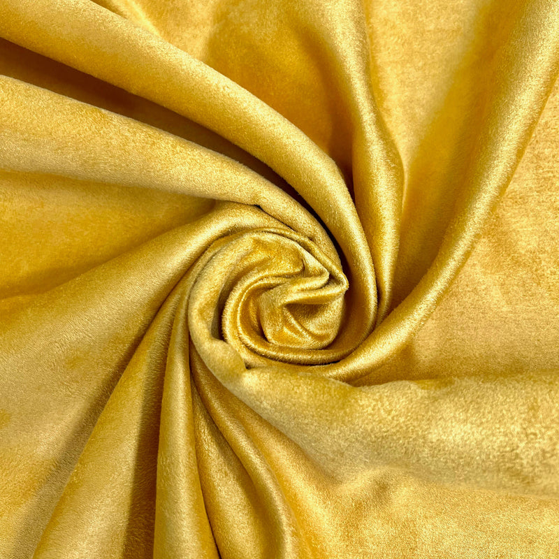 Giana YELLOW Faux Suede Polyester Microsuede Fabric by the Yard - 10223