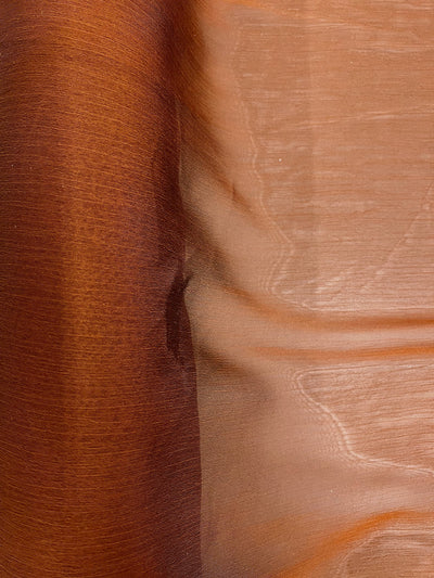 Jolene DARK COPPER BLACK Polyester Two-Tone Chiffon Fabric by the Yard - 10135