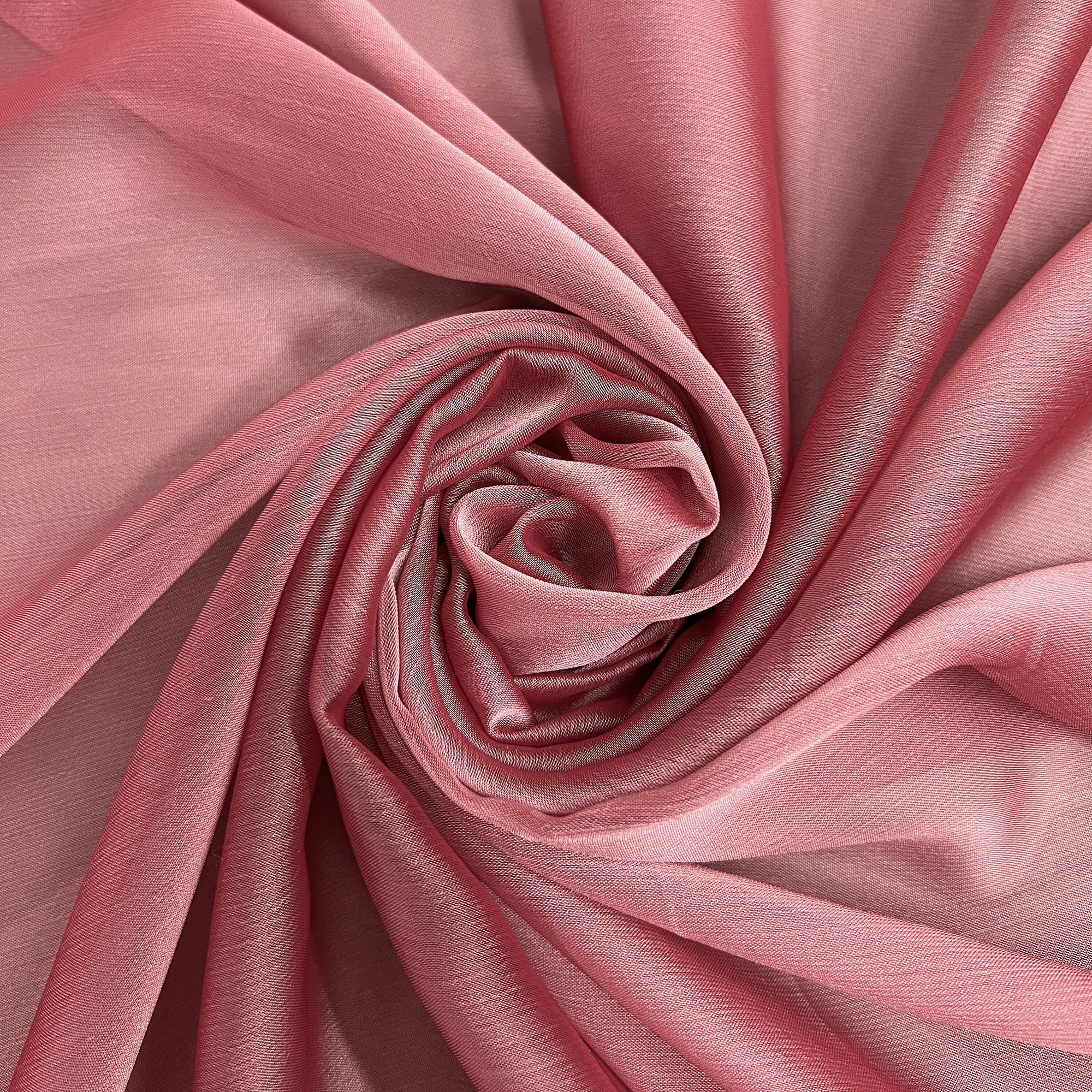 Jolene DUSTY PINK Polyester Two-Tone Chiffon Fabric by the Yard - 10135