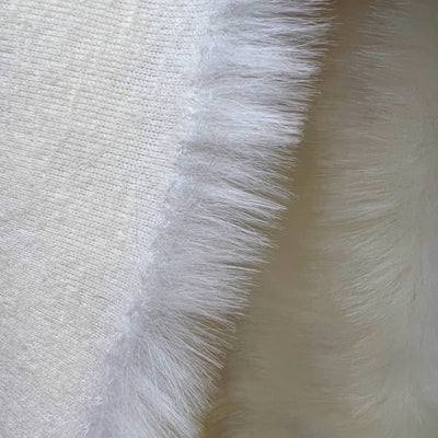 Zahra IVORY 0.75 Inch Short Pile Soft Faux Fur Fabric for Fursuit, Cosplay Costume, Photo Prop, Trim, Throw Pillow, Crafts - 10177