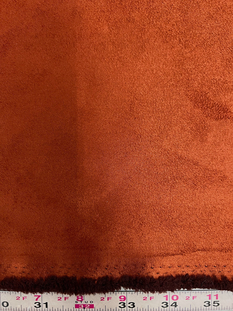 Giana RUST Faux Suede Polyester Microsuede Fabric by the Yard - 10223