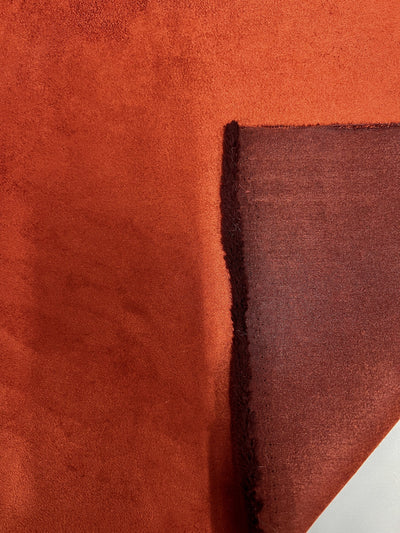 Giana RUST Faux Suede Polyester Microsuede Fabric by the Yard - 10223