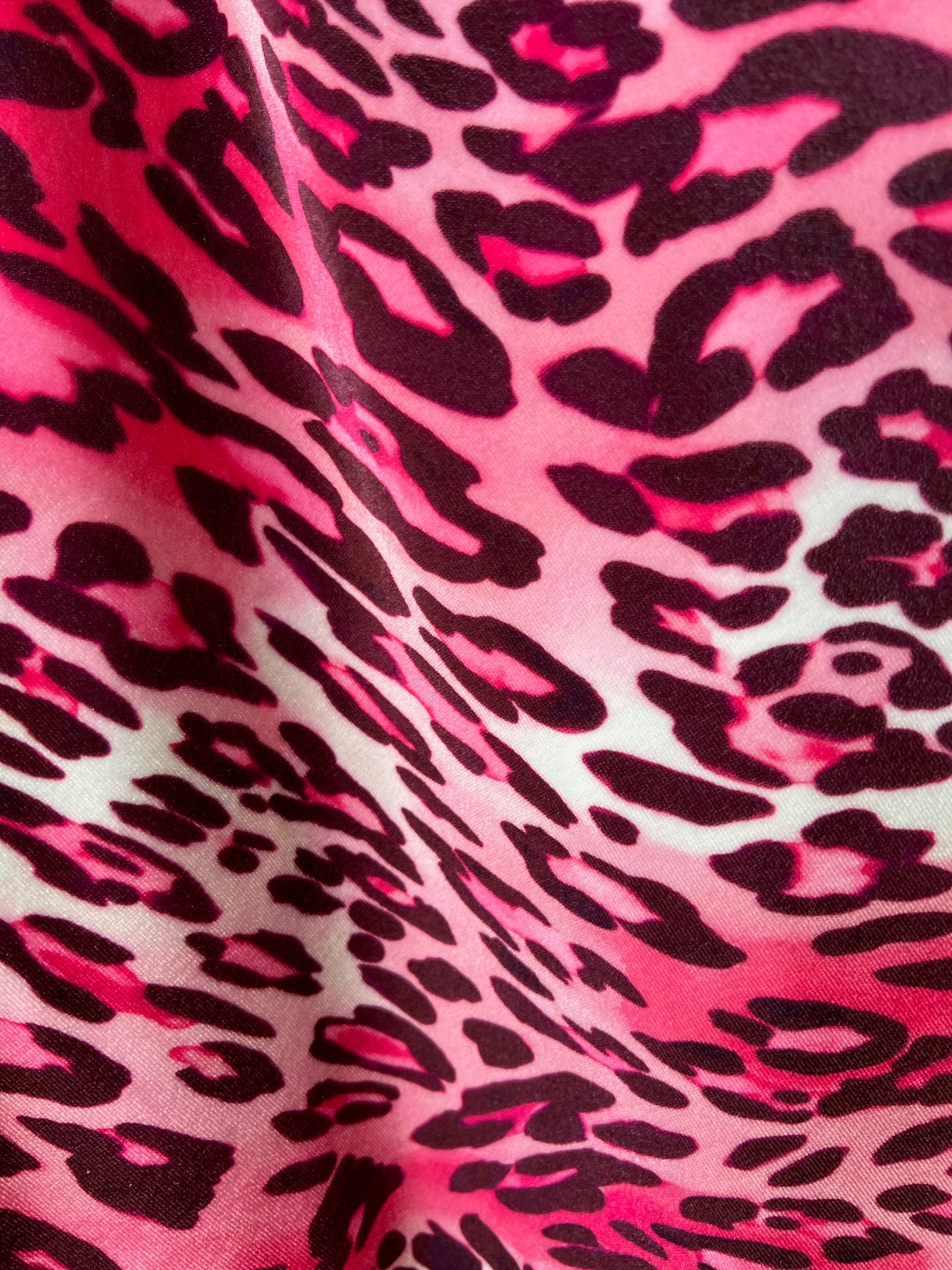 Dana PINK LIGHT PINK Leopard Pattern Polyester Stretch Velvet Fabric for Bows, Top Knots, Head Wraps, Scrunchies, Clothes, Costumes, Crafts
