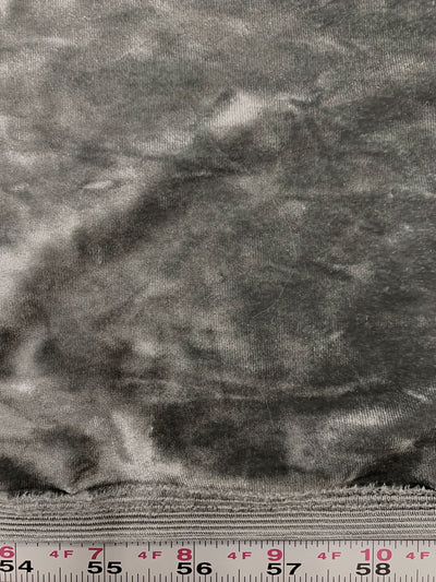 Samantha GREY Polyester Stretch Crushed Velvet Fabric by the Yard for Bows, Topknot. Headwraps, Scrunchies, Clothes, Costumes, Crafts