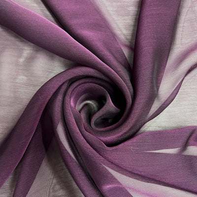 Jolene EGGPLANT PLUM Polyester Two-Tone Chiffon Fabric by the Yard - 10135