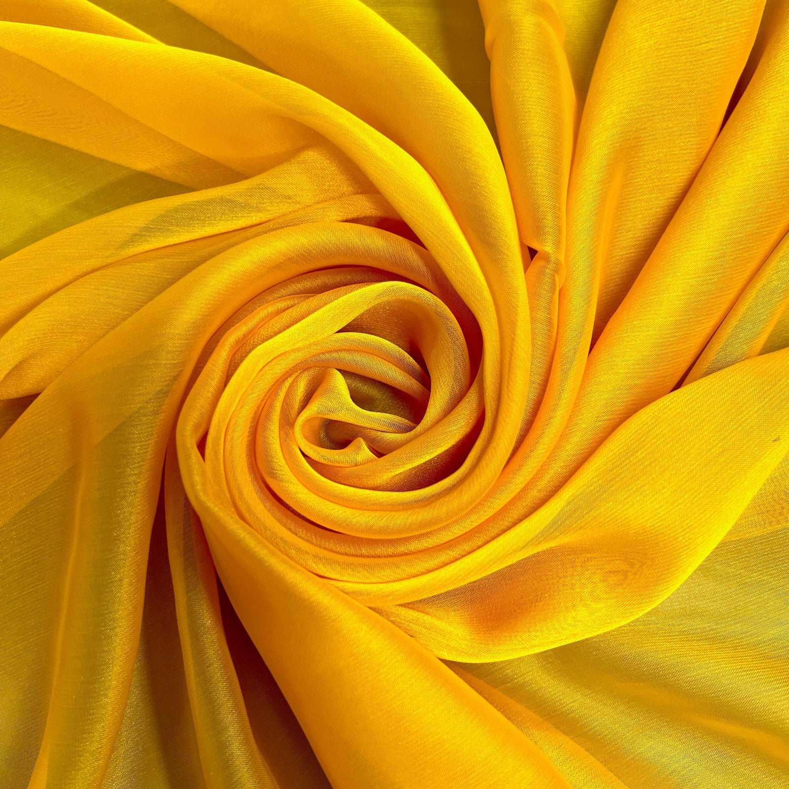 Jolene SAFFRON YELLOW Polyester Two-Tone Chiffon Fabric by the Yard - 10135