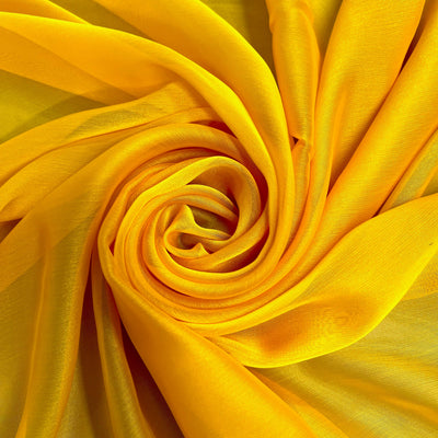 Jolene SAFFRON YELLOW Polyester Two-Tone Chiffon Fabric by the Yard - 10135