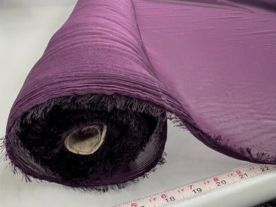 Jolene EGGPLANT PLUM Polyester Two-Tone Chiffon Fabric by the Yard - 10135