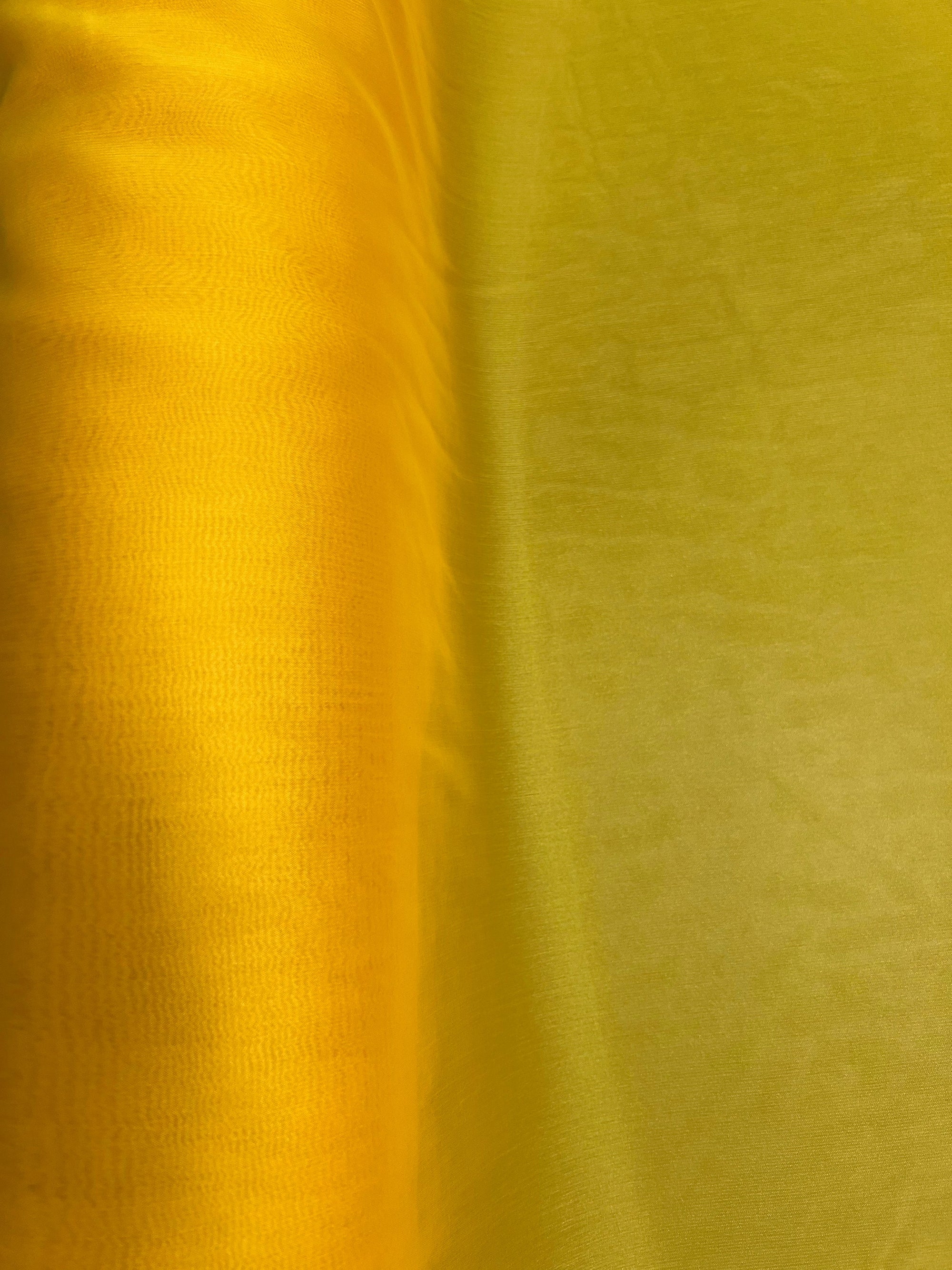 Jolene SAFFRON YELLOW Polyester Two-Tone Chiffon Fabric by the Yard - 10135
