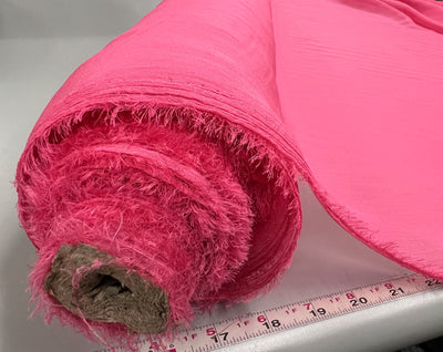 Jolene BRICK PINK Polyester Two-Tone Chiffon Fabric by the Yard - 10135