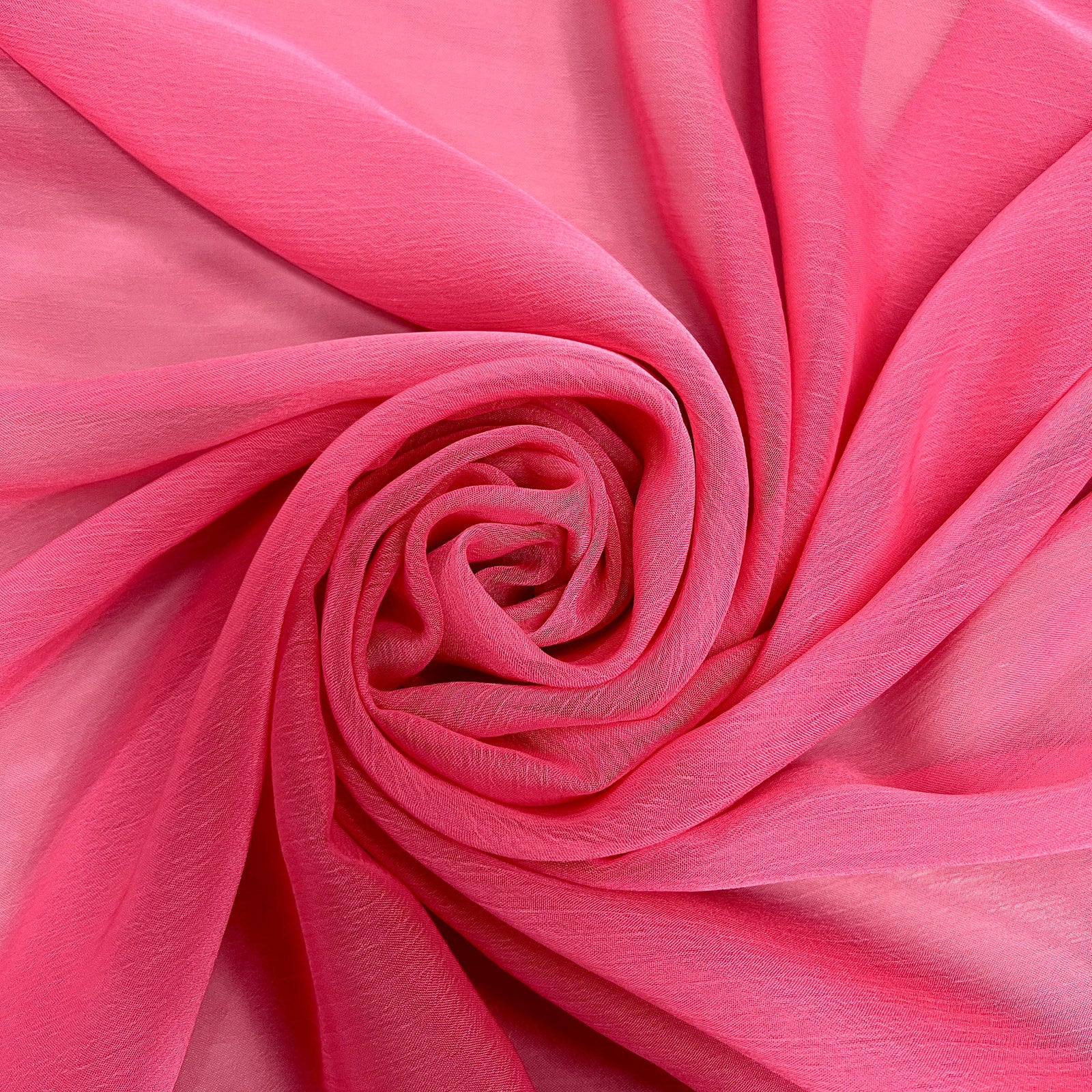 Jolene BRICK PINK Polyester Two-Tone Chiffon Fabric by the Yard - 10135