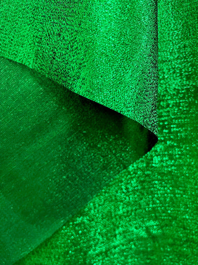 Kenzie GREEN Light Weight Lamé Fabric by the Yard  - 10059