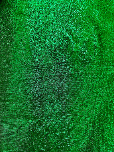 Kenzie GREEN Light Weight Lamé Fabric by the Yard  - 10059