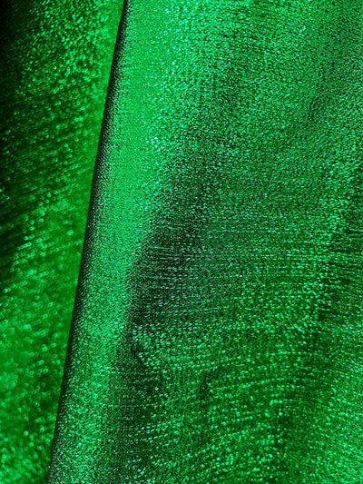 Kenzie GREEN Light Weight Lamé Fabric by the Yard  - 10059
