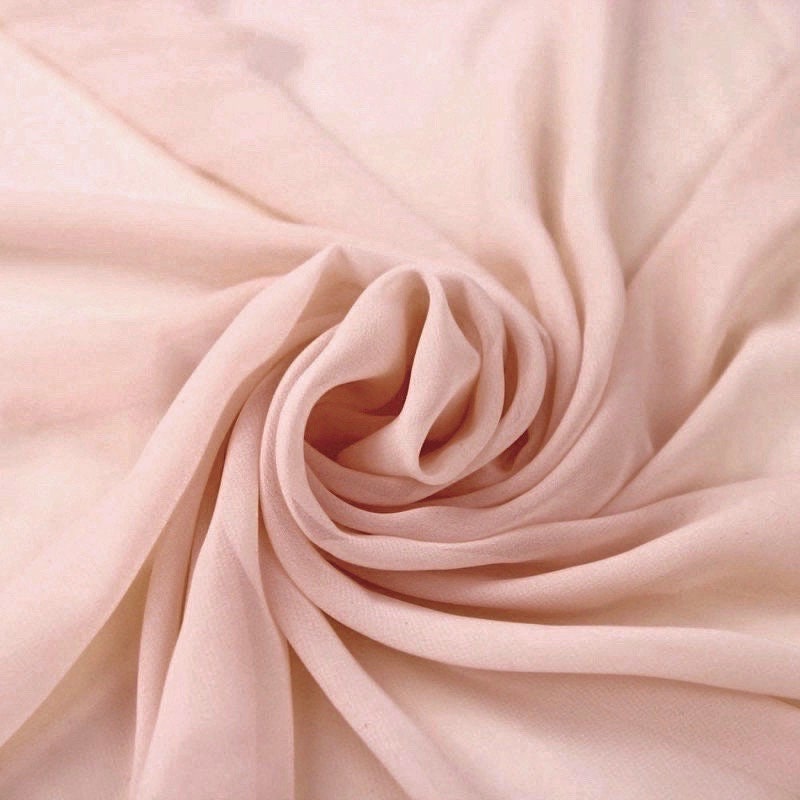 Danielle LIGHT BLUSH PINK Polyester Hi-Multi Chiffon Fabric by the Yard - 10075