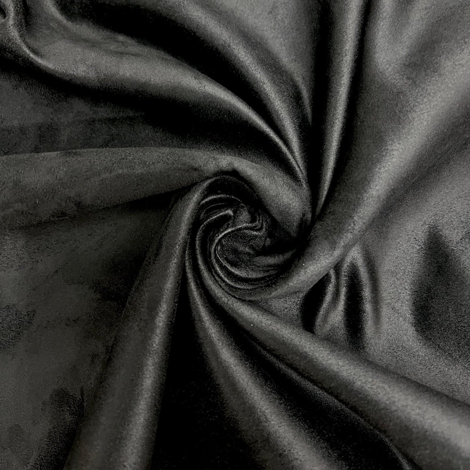 Giana BLACK Faux Suede Polyester Microsuede Fabric by the Yard - 10223