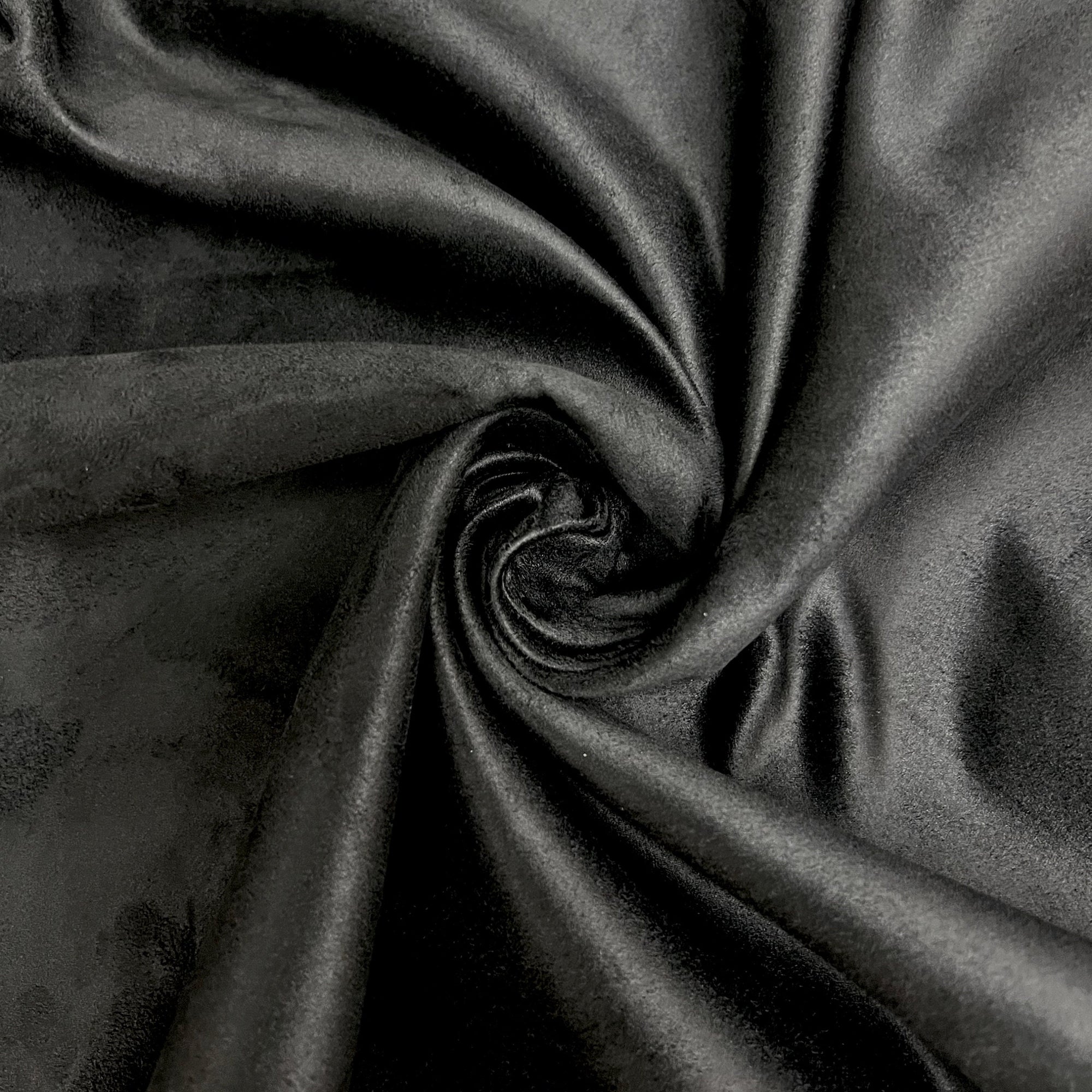 Giana BLACK Faux Suede Polyester Microsuede Fabric by the Yard - 10223