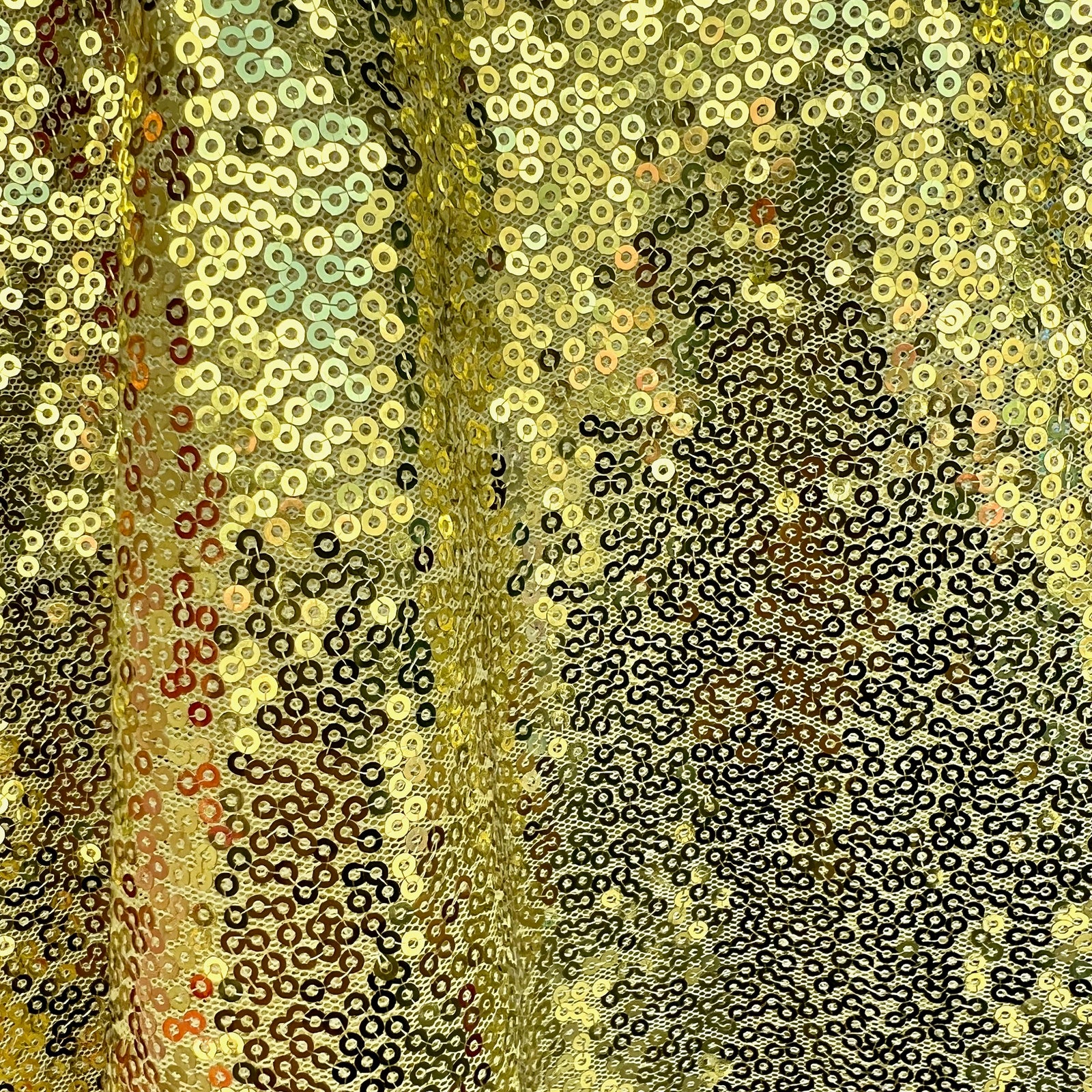 Leila SHINY YELLOW Sequins on Mesh Fabric by the Yard - 10050