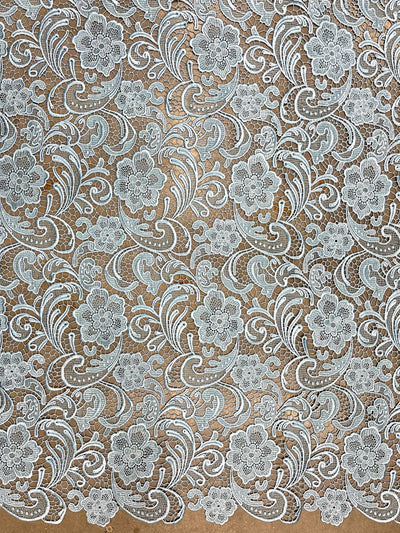 Maggie LIGHT BLUE Guipure Venice Heavy Lace Fabric by the Yard - 10019