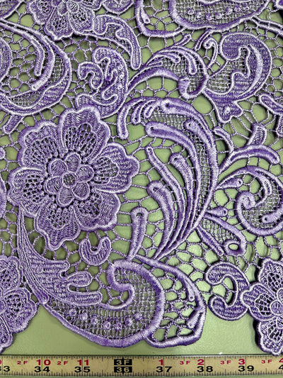 Maggie LAVENDER Guipure Venice Heavy Lace Fabric by the Yard - 10019