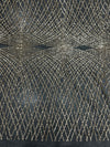 Jordyn GOLD Diamond Sequins on BLACK Mesh Lace Fabric by the Yard - 10008