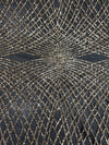 Jordyn GOLD Diamond Sequins on BLACK Mesh Lace Fabric by the Yard - 10008