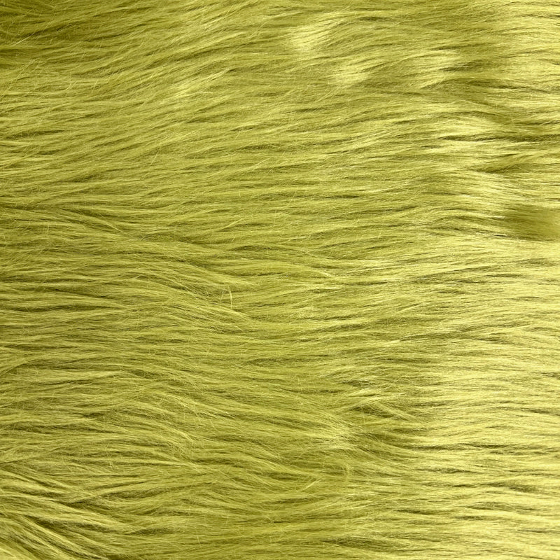 Eden OLIVE GREEN Shaggy Long Pile Soft Faux Fur Fabric for Fursuit, Cosplay Costume, Photo Prop, Trim, Throw Pillow, Crafts
