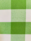 Camille LIME GREEN 1" Big Checkered Gingham Pattern Poly Poplin Fabric by the Yard - 10049