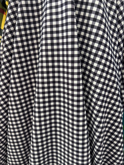 Judy Gingham Printed Polyester Spandex 4-way Stretch Medium Weight Fabric for Apparel, Swimwear, Activewear, Sportswear, Costumes, Crafts