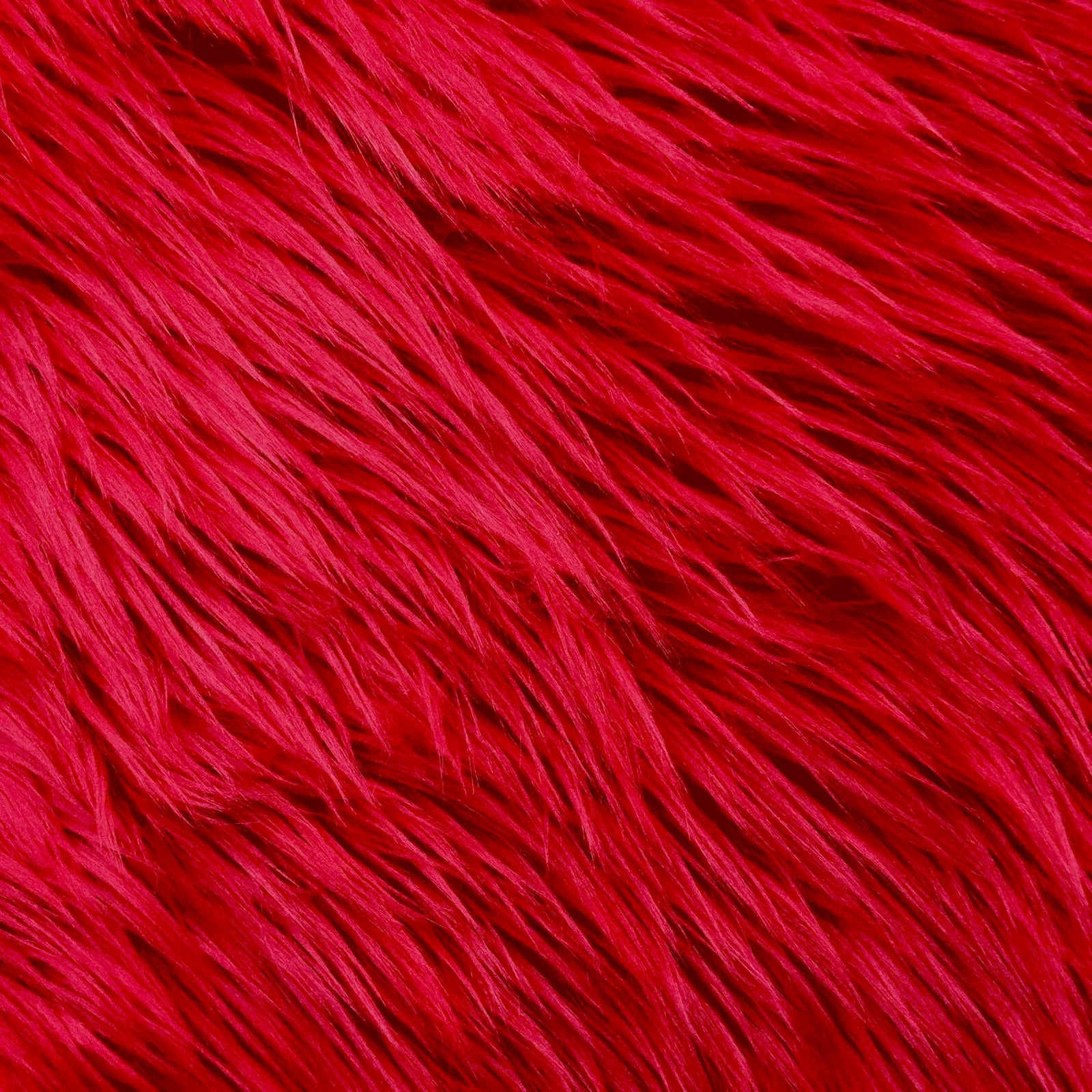 Eden DARK RED Shaggy Long Pile Soft Faux Fur Fabric for Fursuit, Cosplay Costume, Photo Prop, Trim, Throw Pillow, Crafts