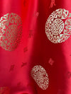 Charley RED GOLD Chinese Luck Brocade Chinese Satin Fabric by the Yard - 10152