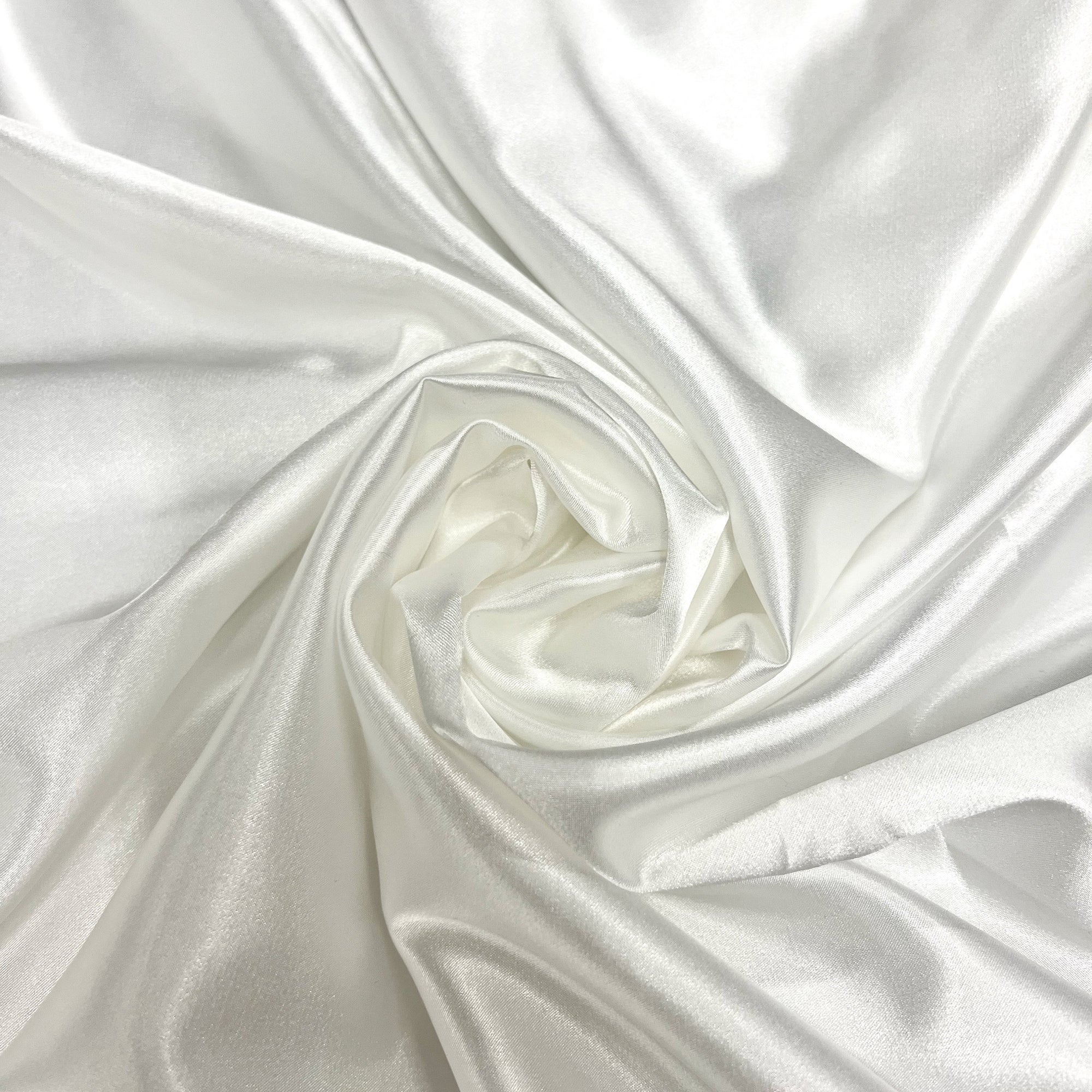 Payton IVORY Faux Silk Minimal Stretch Charmeuse Satin Fabric by the Yard - 10017