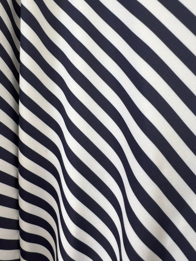 Clarissa 1/4 Inch Stripes Printed Nylon Spandex 4-way Stretch Medium Weight Fabric for Apparel, Activewear, Sportswear, Costumes, Crafts