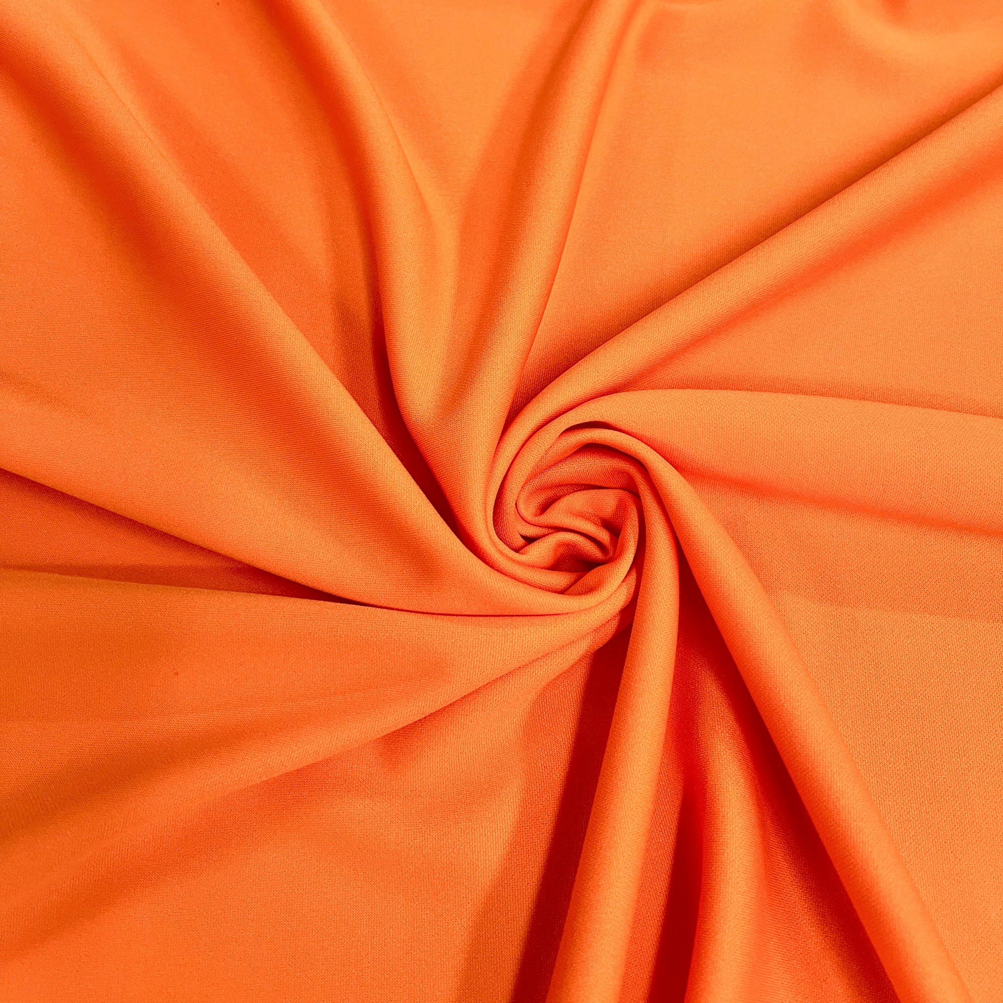 Evie ORANGE Polyester (Not Neoprene) Scuba Double Knit Fabric by the Yard
