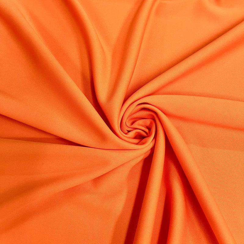 Evie ORANGE Polyester (Not Neoprene) Scuba Double Knit Fabric by the Yard