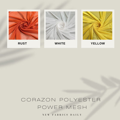 Corazon POWER MESH Polyester Spandex Fabric by the Yard
