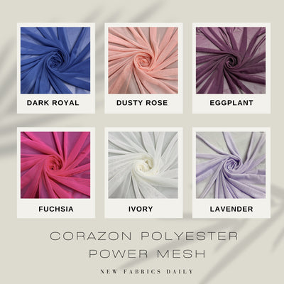 Corazon POWER MESH Polyester Spandex Fabric by the Yard