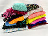 River 3 VARIOUS COLORS Sequins on Polyester Stretch Velvet Fabric Scraps/Remnants/Off Cuts for Scrunchies, Headbands, Bows, Patterns, Crafts