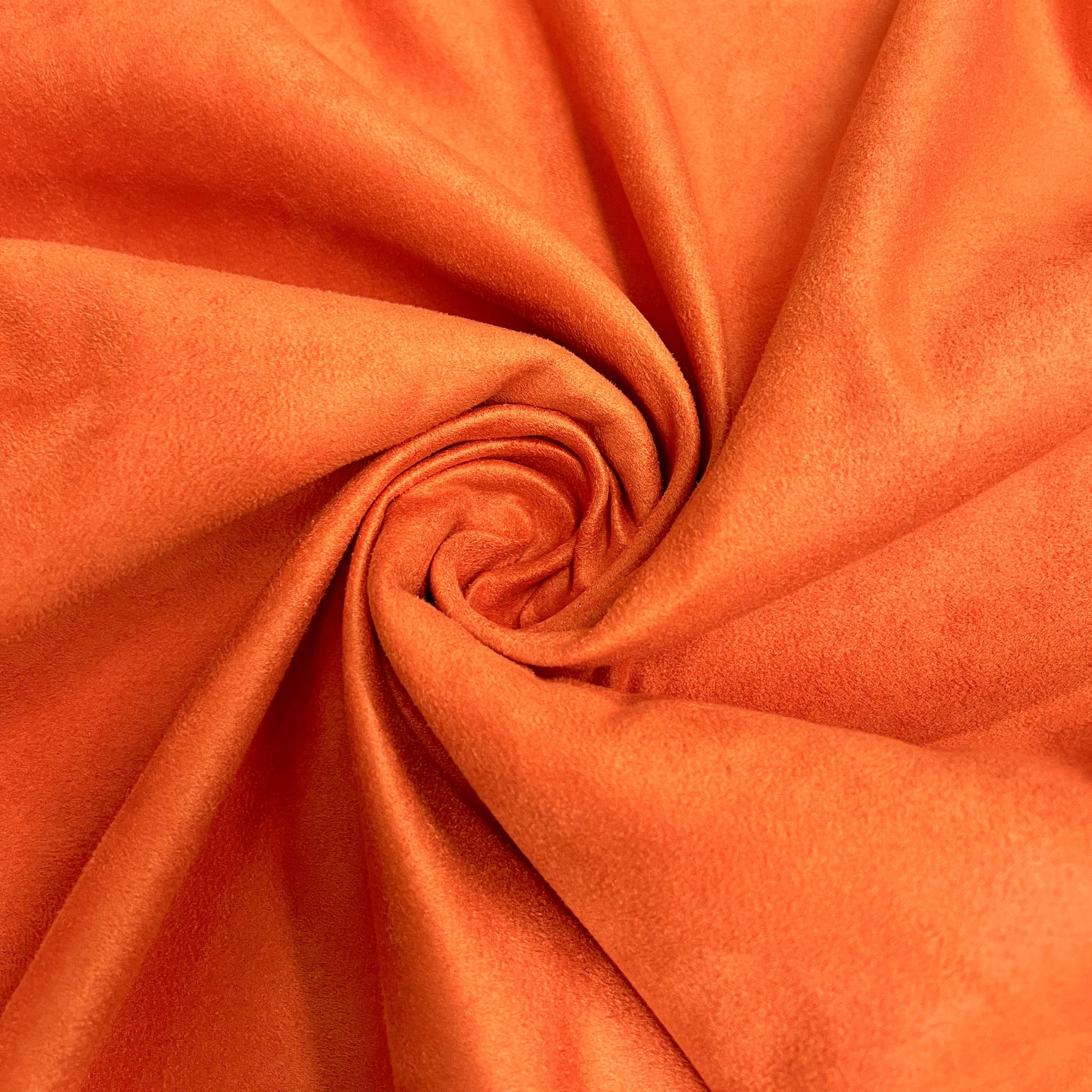 Giana ORANGE Faux Suede Polyester Microsuede Fabric by the Yard - 10223